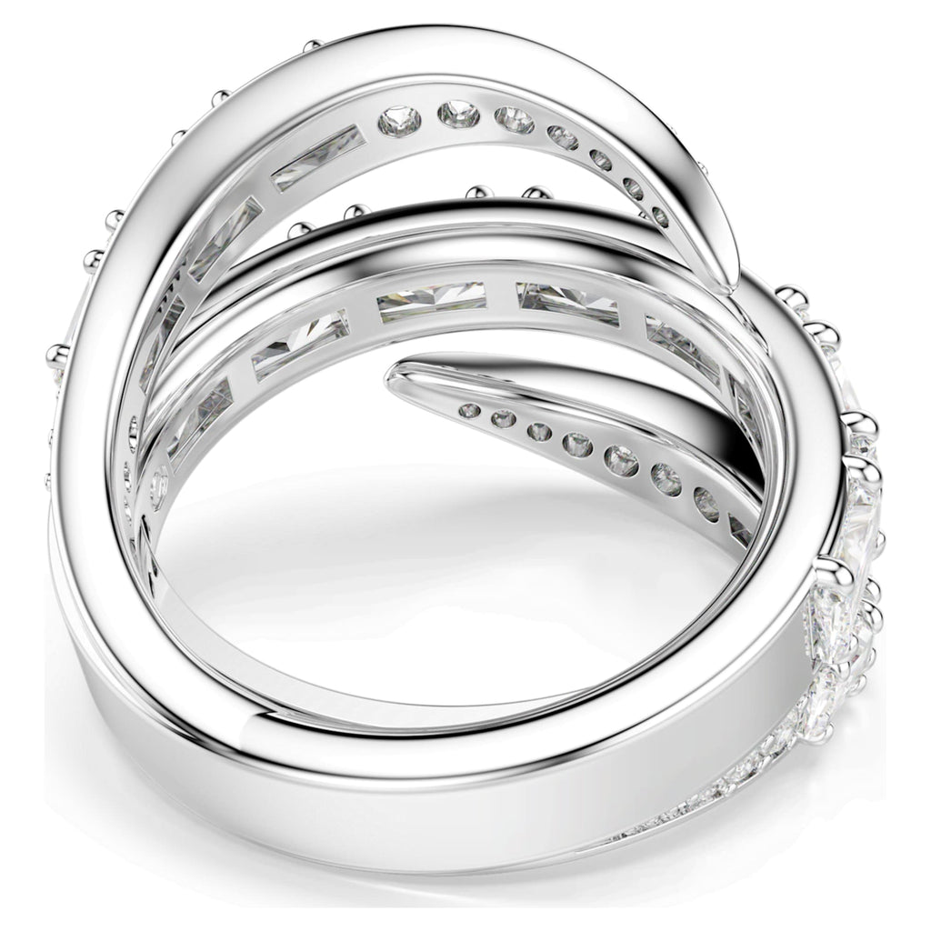 Swarovski Vienna ring Mixed cuts, Swan, White, Rhodium plated