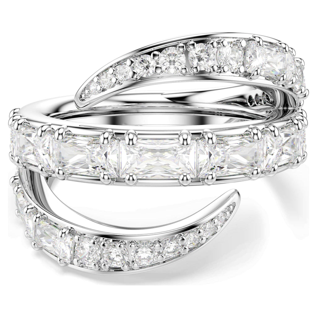 Swarovski Vienna ring Mixed cuts, Swan, White, Rhodium plated