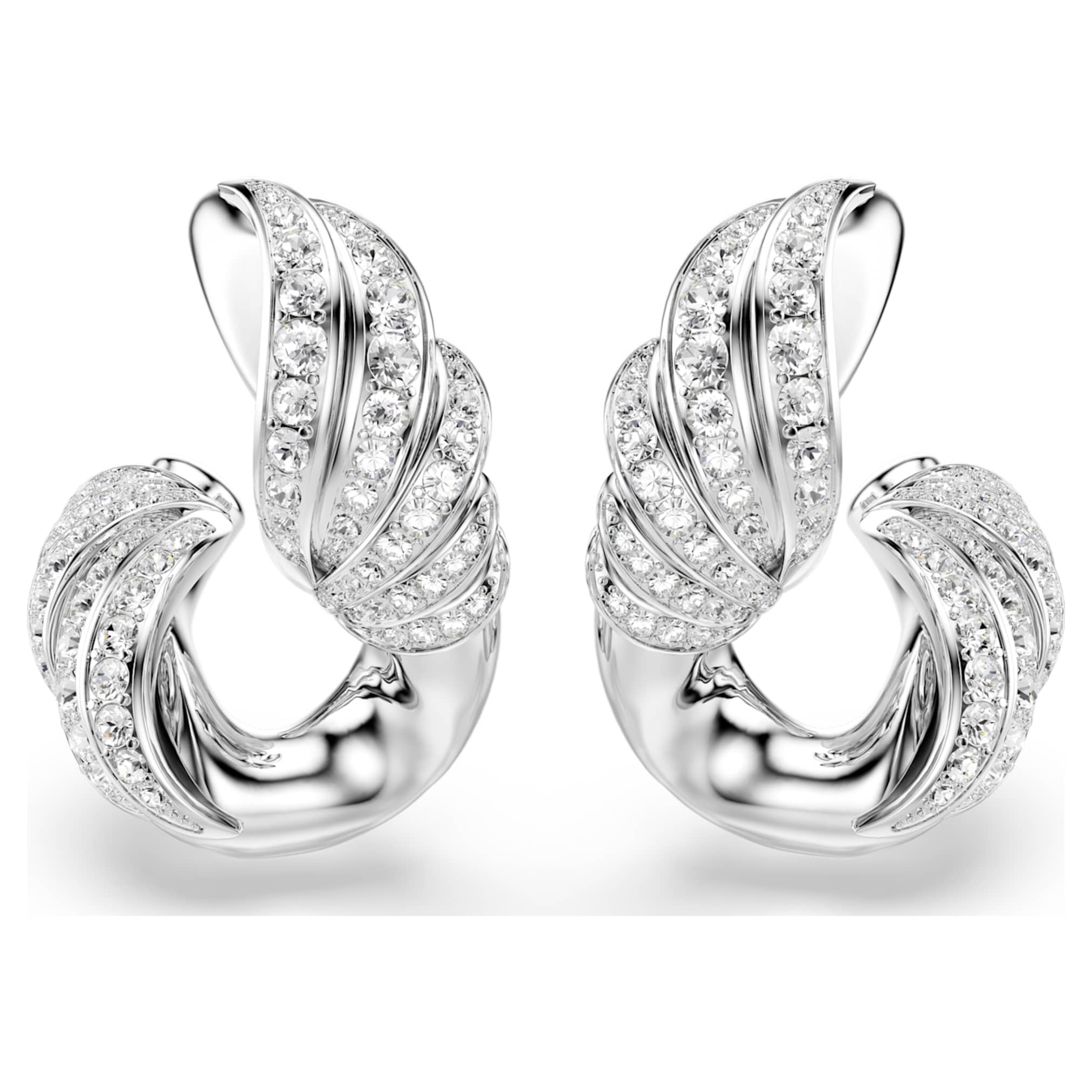 Swarovski Vienna set Set (2), Mixed cuts, White, Rhodium plated