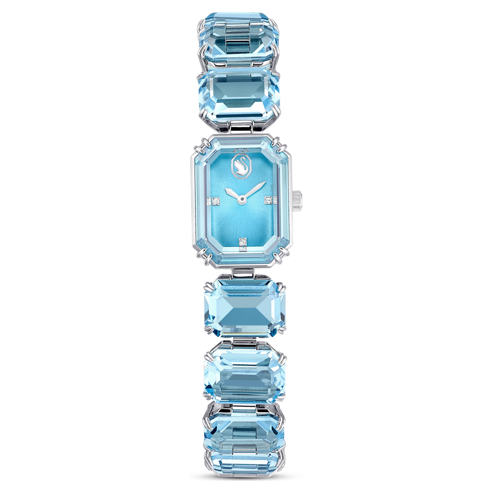 Swarovski Watch Octagon cut bracelet, Blue, Stainless steel