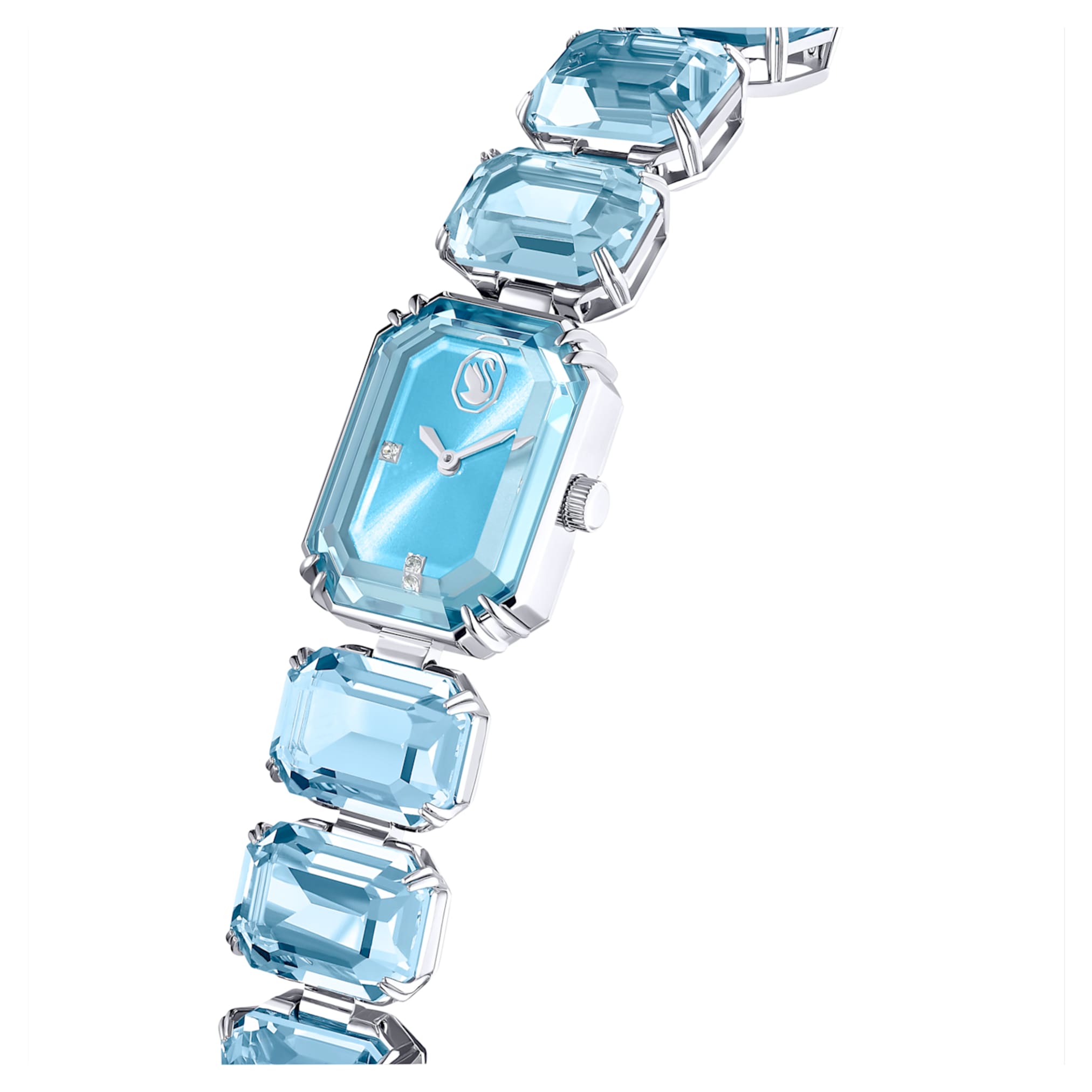 Swarovski Watch Octagon cut bracelet, Blue, Stainless steel