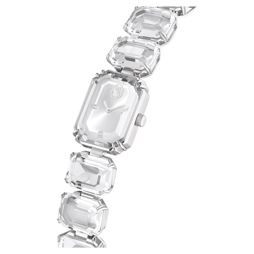 Swarovski Watch Octagon cut bracelet, White, Stainless steel